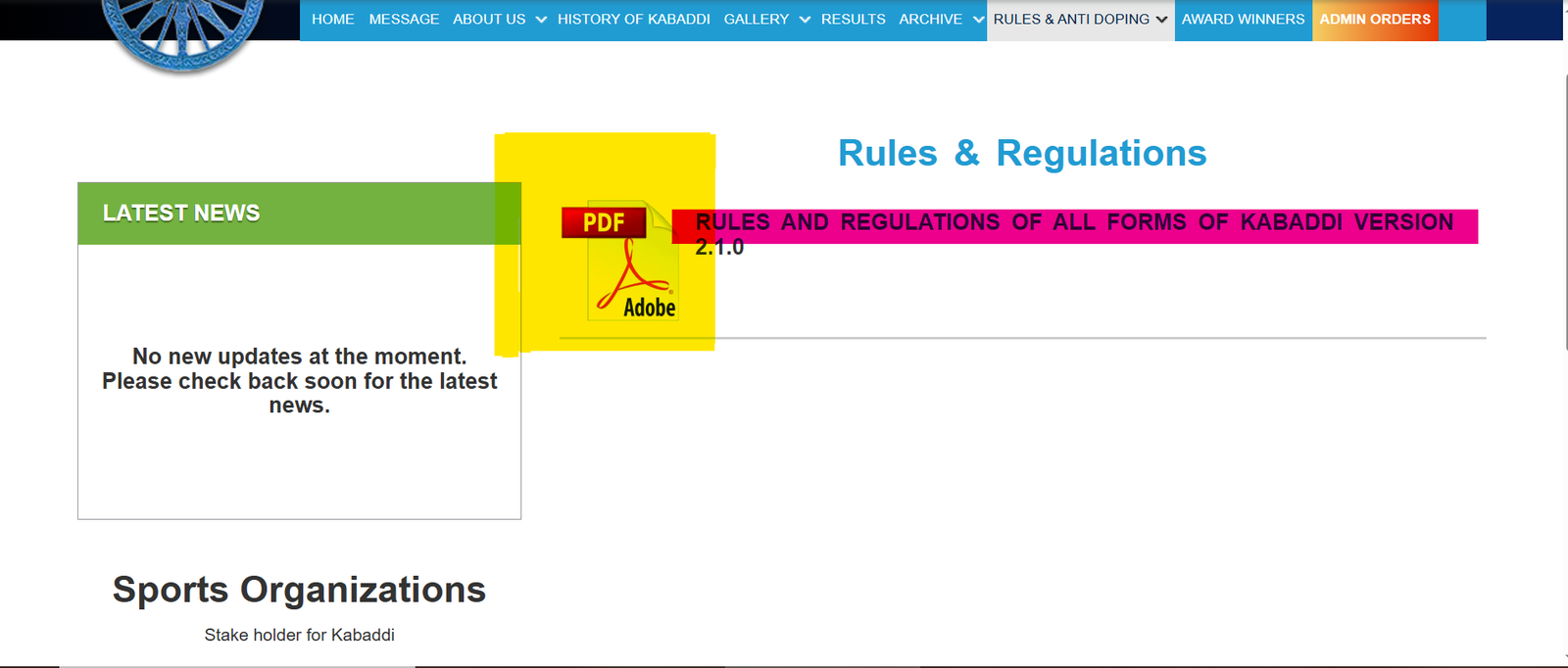 ALL KABDDI RULS HINDI