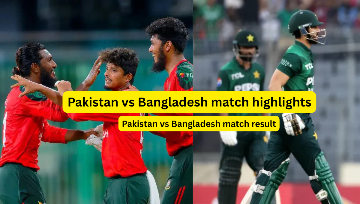 पाकिस्तान राष्ट्रीय क्रिकेट टीम बनाम बांग्लादेश क्रिकेट टीम के मैच का स्कोरकार्ड
