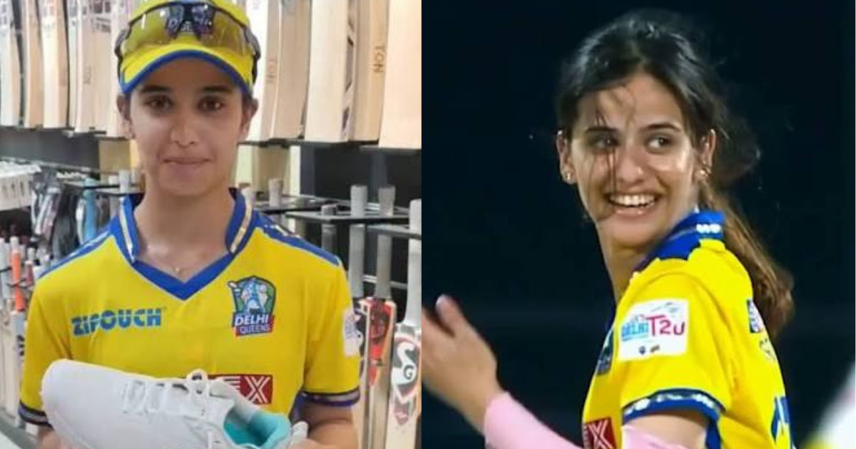 Medhavi Bidhuri viral 6-7 wicket celebration for Central Delhi Queens in Women's Delhi Premier League WDPL 2026